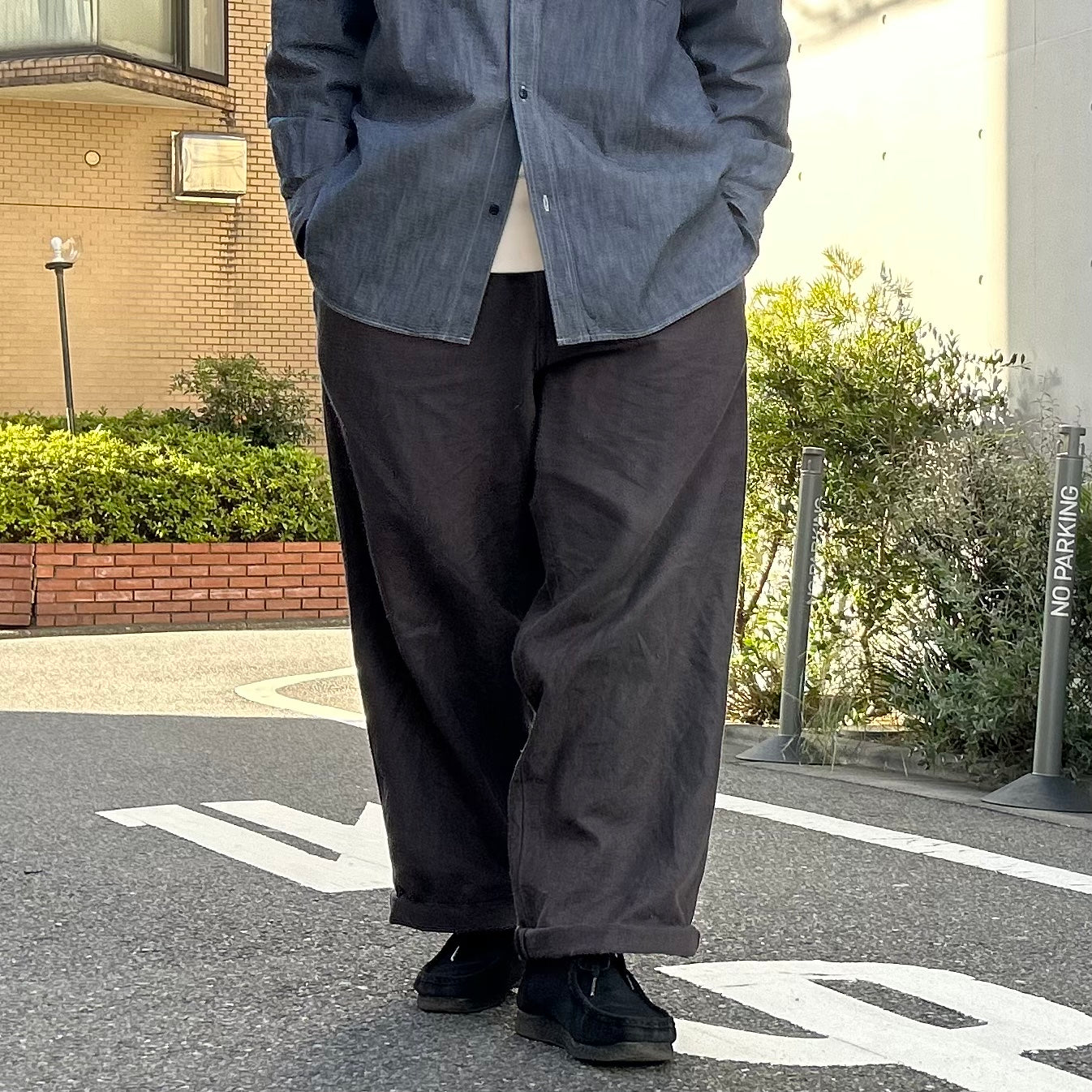 チャコールに注目》FRENCH WORK PANT - HEMP CANVAS