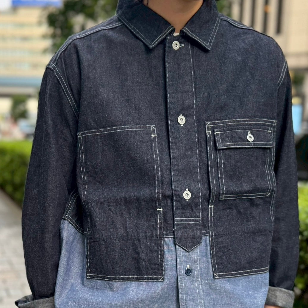 【レアデザイン】Nigel Cabourn Utility ユーティリティシャツ 進化し続ける1着》UTILITY SHIRT TYPE2 - 10oz DENIM