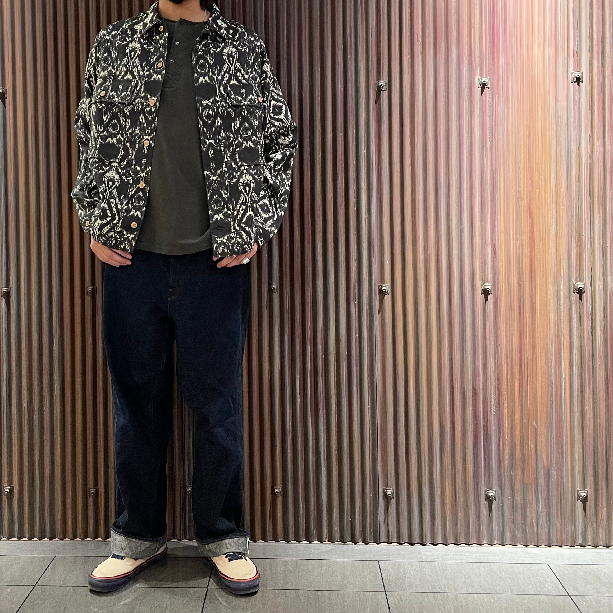 良い柄-UTILITY JACKET TRIBAL PRINT – ナイジェル・ケーボン 良い柄-UTILITY JACKET TRIBAL PRINT – ナイジェル・ケーボン
