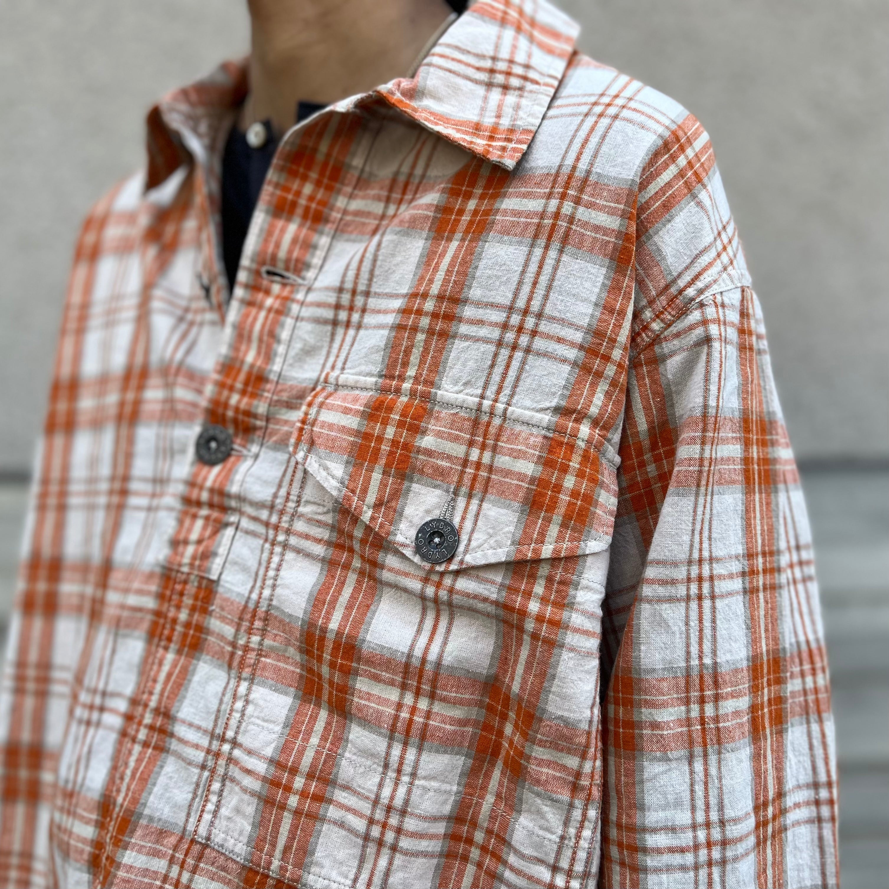 POH WORK SHIRT-LINEN CHECK – ナイジェル・ケーボン オンラインストア