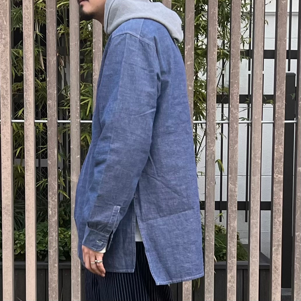 Nigel Cabourn フレンチワークシャツ　ヘビーダンガリー Nigel Cabourn フレンチワークシャツ ヘビーダンガリー - メルカリ