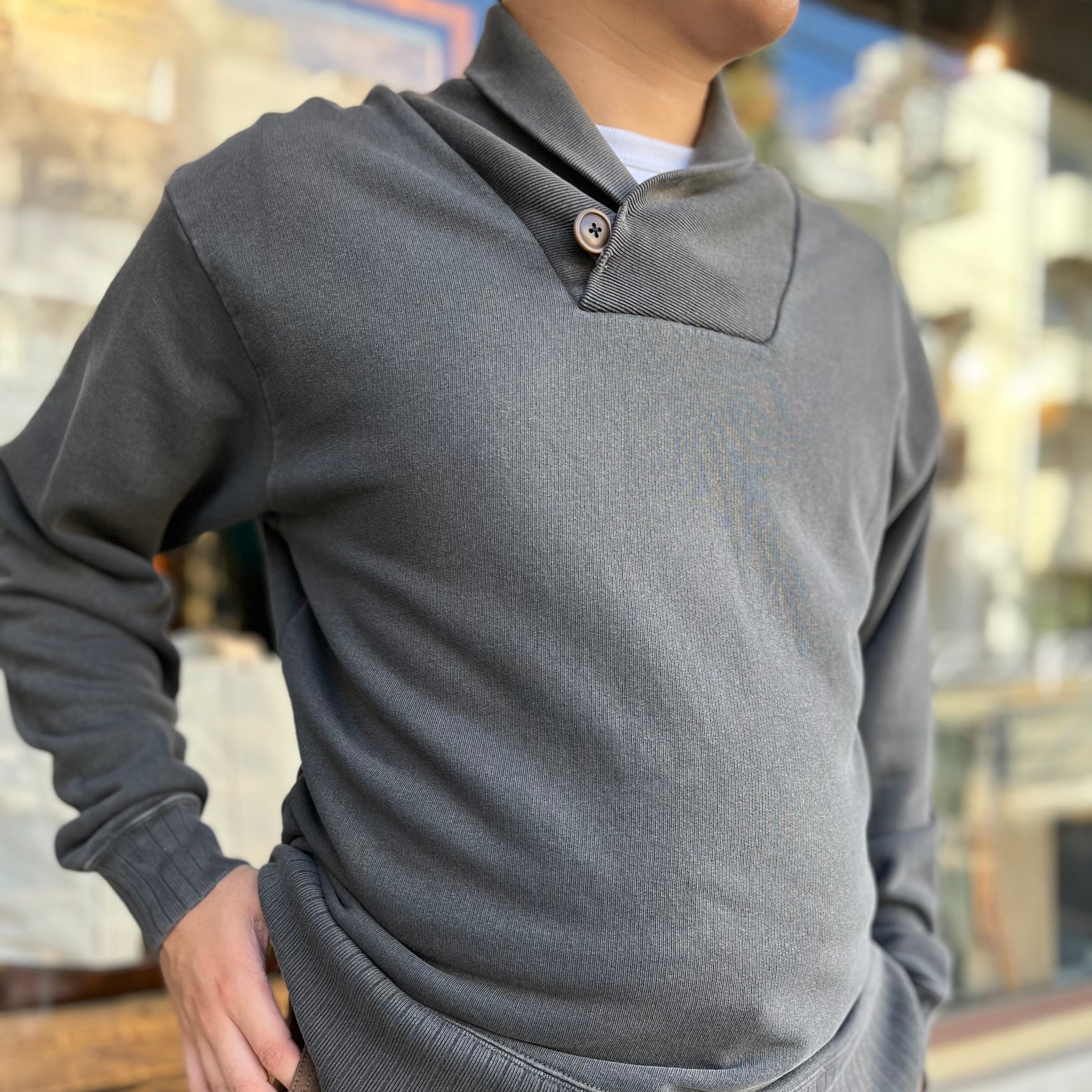 いつもとは違うスウェットで》SHAWL COLLAR SWEAT SH -PIGMENT いつもとは違うスウェットで》SHAWL COLLAR SWEAT SH -PIGMENT