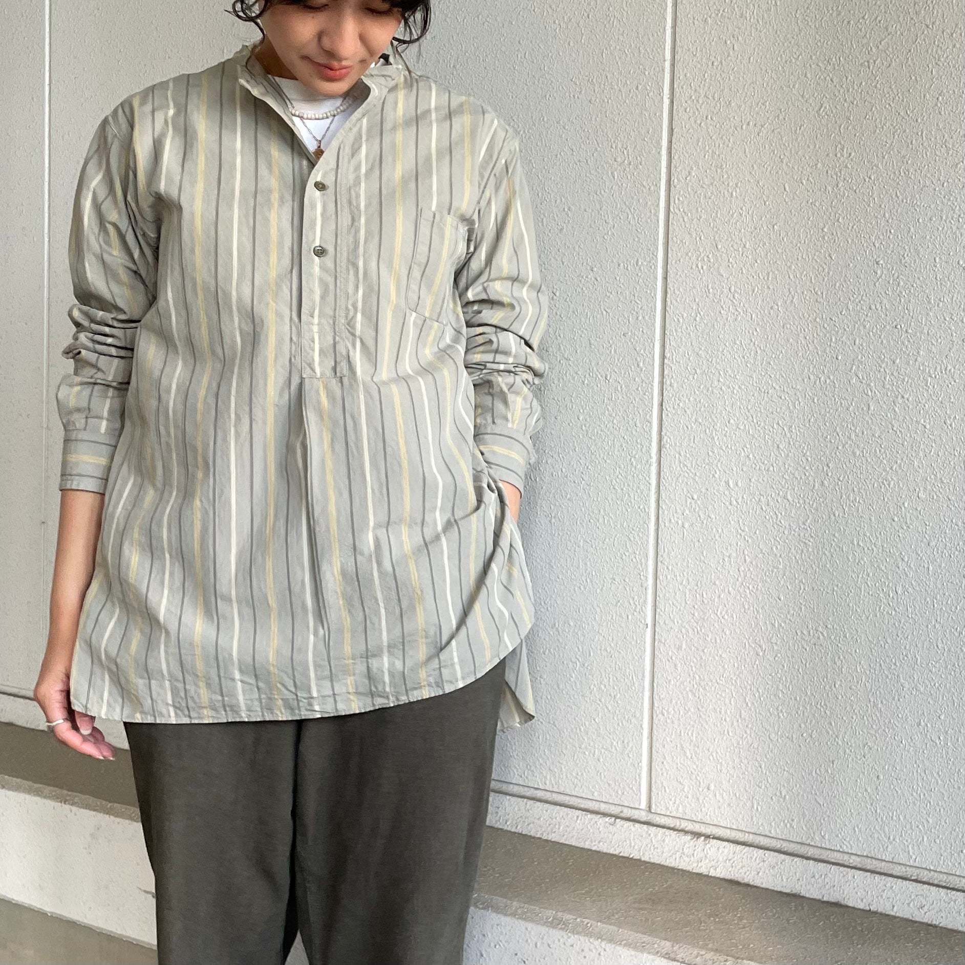 シャツ一枚が丁度良い》CC22 UTILITY P/O SHIRIT -STRIPE – ナイジェル
