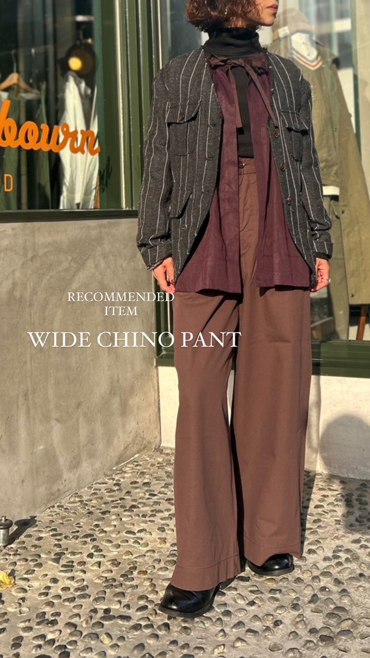 秋カラー揃ってます》WIDE CHINO PANT S/S – ナイジェル・ケーボン