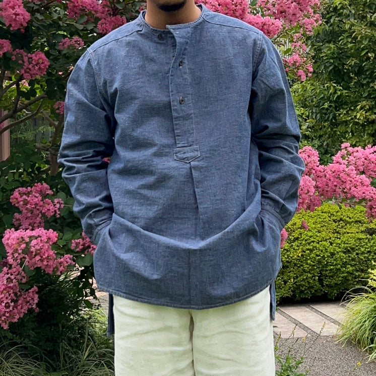 AW22》FRENCH WORK SHIRT-HEAVY DUNGAREE- – ナイジェル