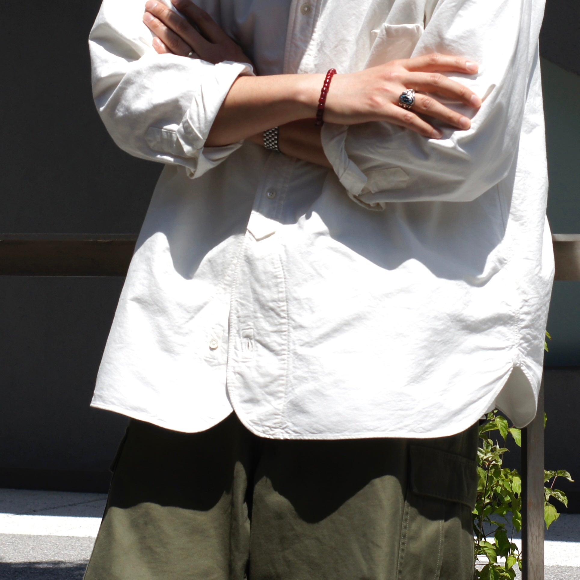 軍パンに合う白シャツと着こなし》BRITISH OFFICERS SHIRT - TYPE2 OX