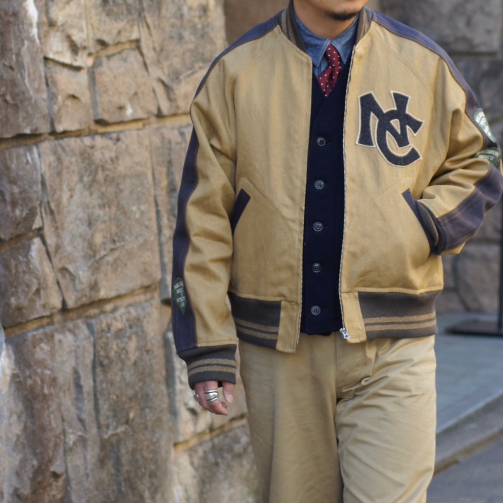 麻素材の最高傑作》STADIUM JACKET-HEMP DENIM – ナイジェル・ケーボン
