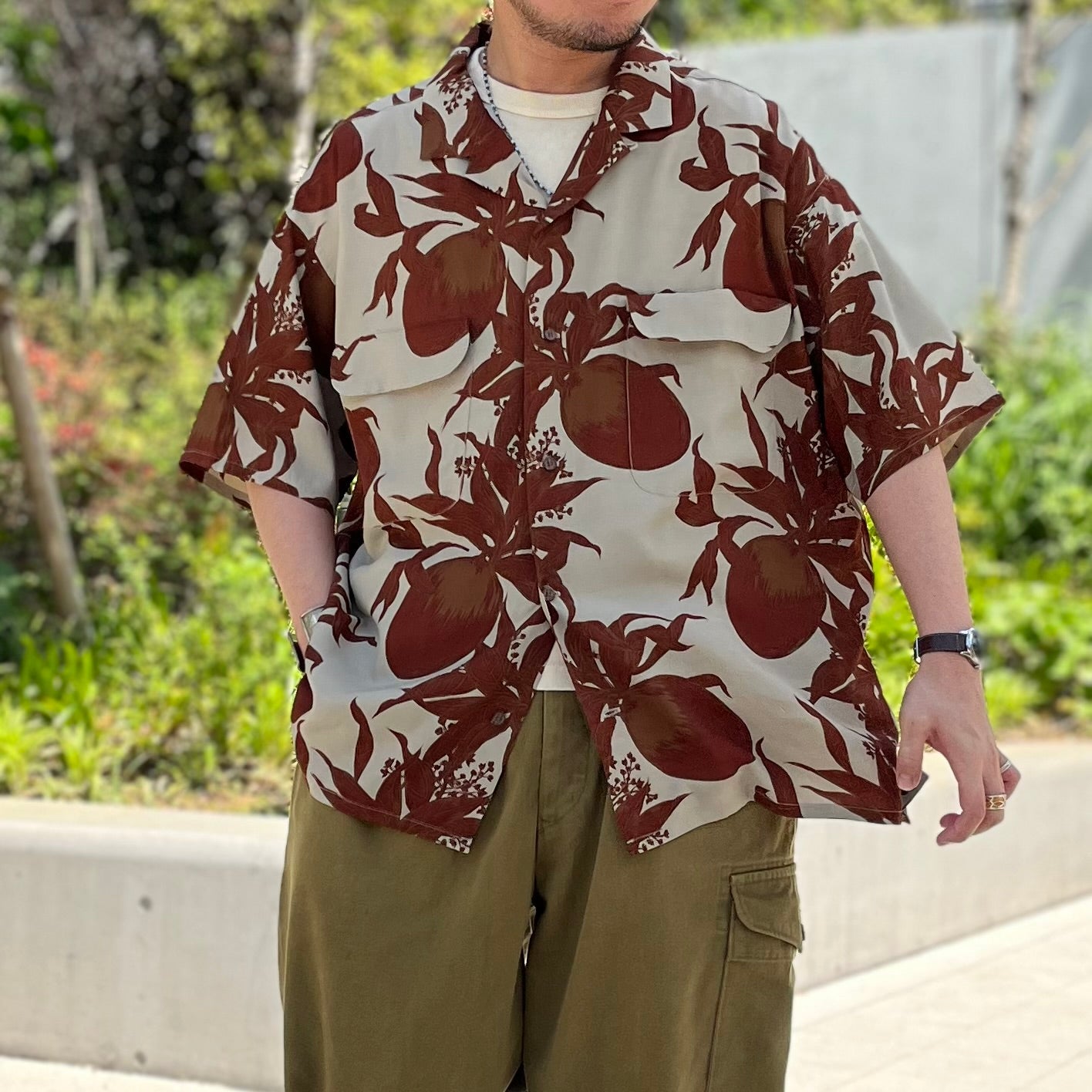 気分は陽気に》OPEN COLLAR SHIRT- BIHAR MANGO – ナイジェル 気分は陽気に》OPEN COLLAR SHIRT- BIHAR MANGO – ナイジェル