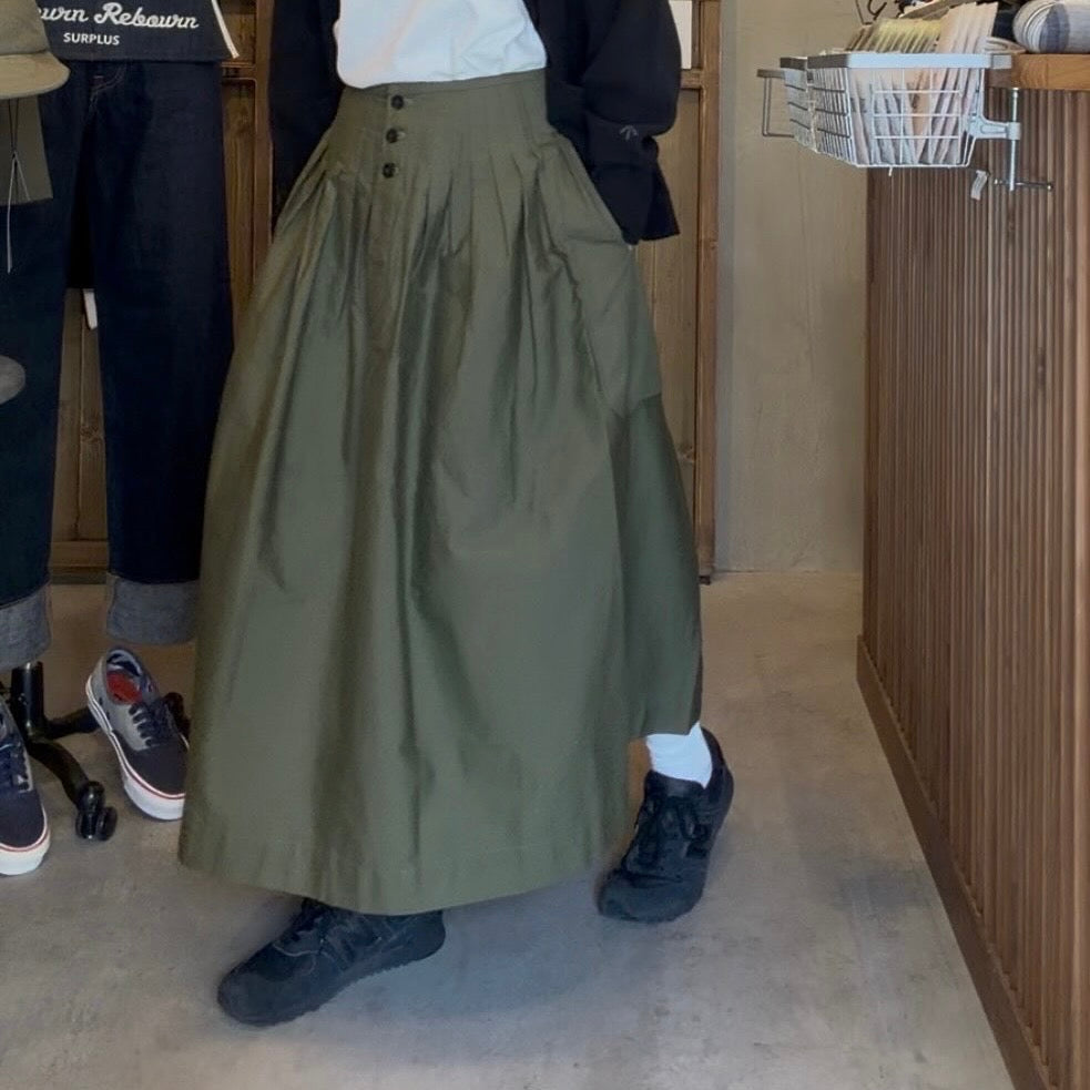美品　Nigel Cabourn プリーツスカート（値下げ） シルエットが際立つスカート》Cabourn Rebourn - WORKING SKIRT