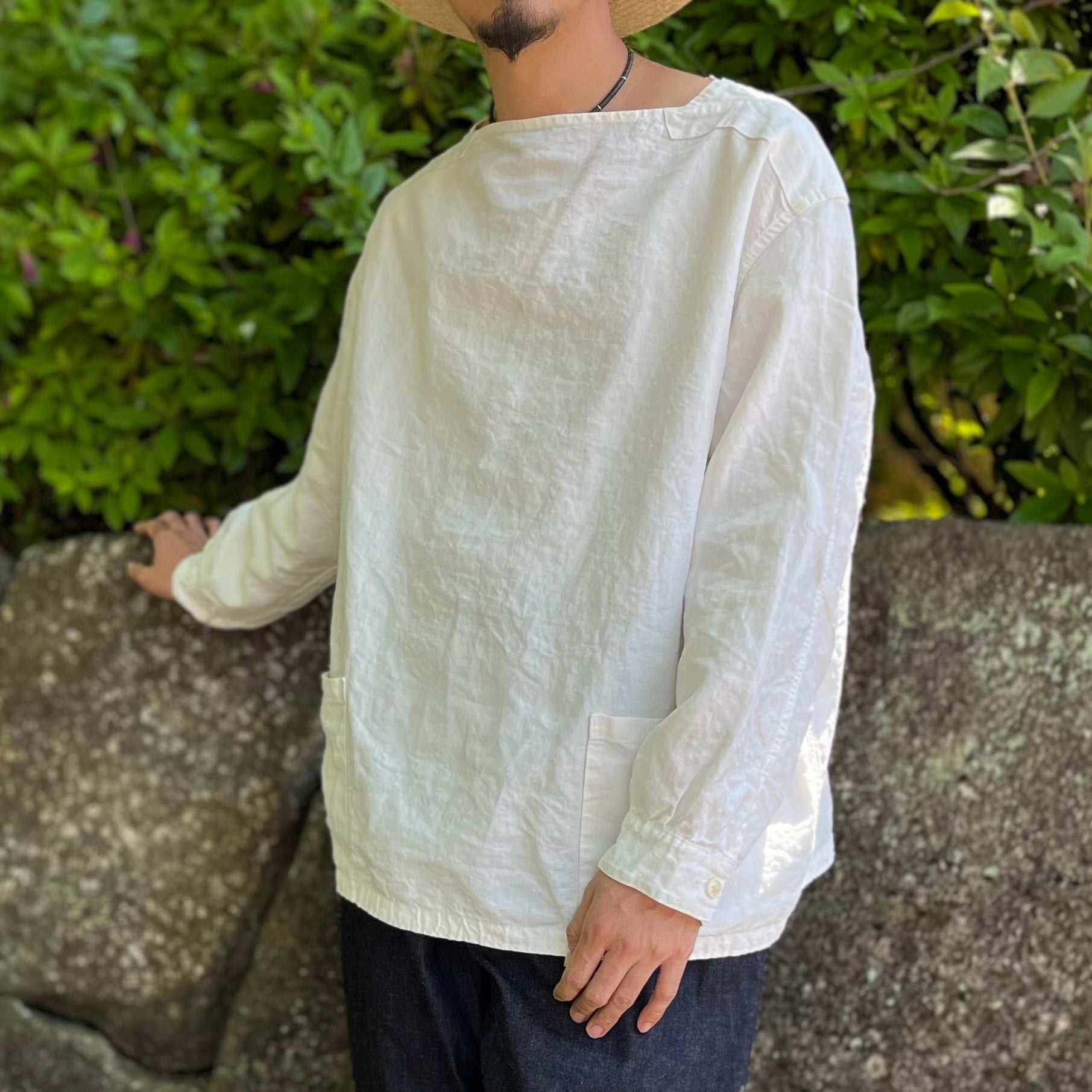 世界が注目する加工》FISHERMAN SHIRT - HIGHDENSITY LINEN NIDOM WASH