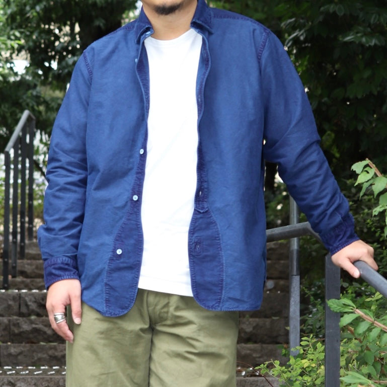 阪急別注発売》BRITISH OFFICER'S SHIRT-INDIGO – ナイジェル