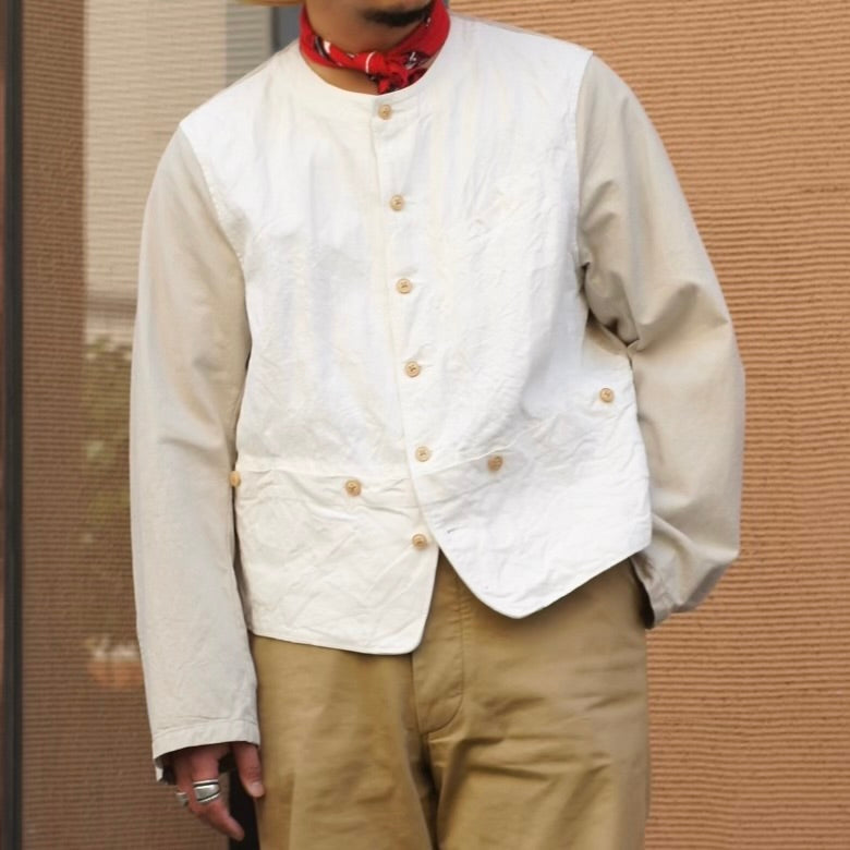 一癖ある汎用性》RAILROAD WAIST COAT - HEMP CANVAS – ナイジェル