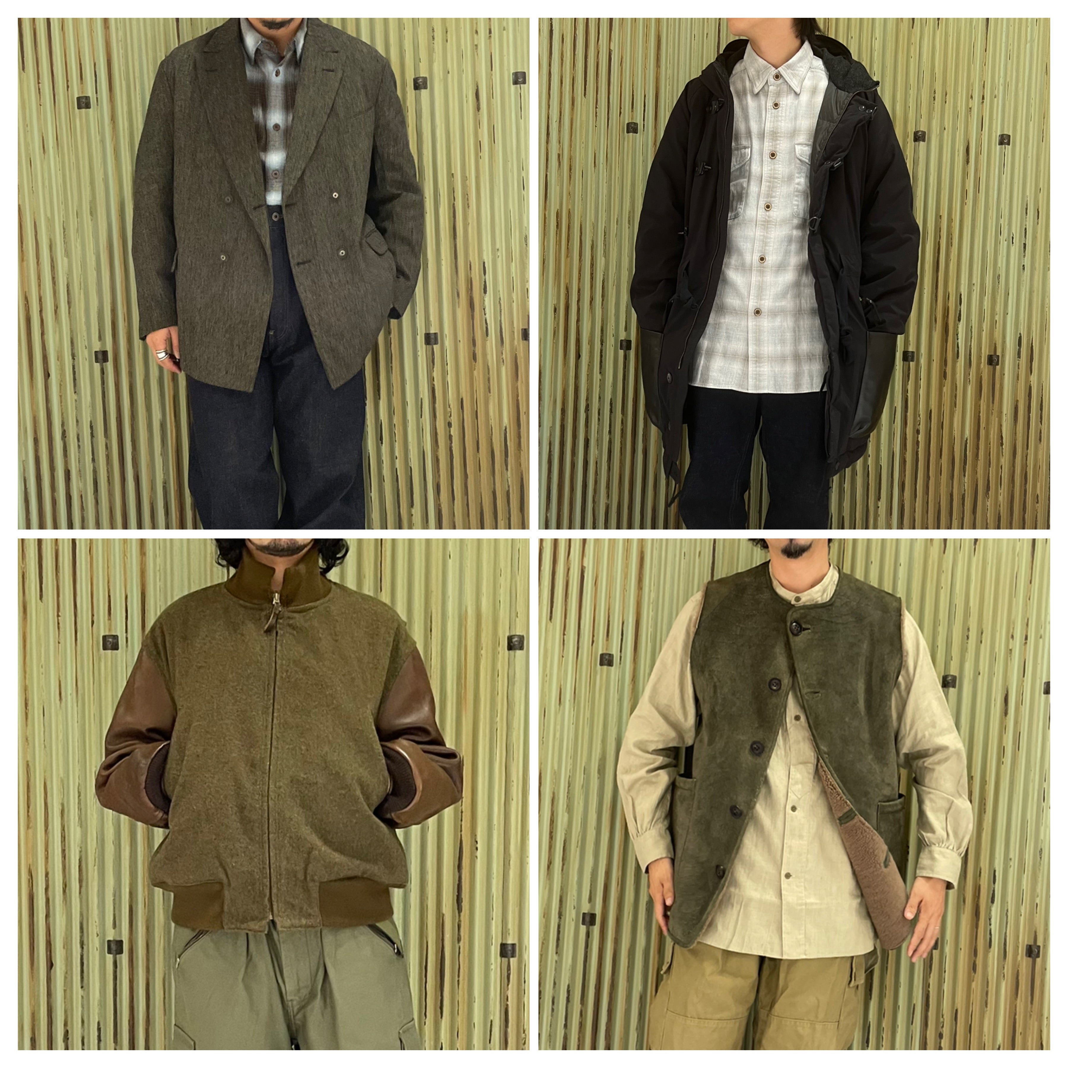 タグ付き ナイジェルケーボン　ノーカラーコート　オリーブカーキ　48 M 揺るがない本物を》4POCKET DUFFLE COAT - FOX BROTHERS