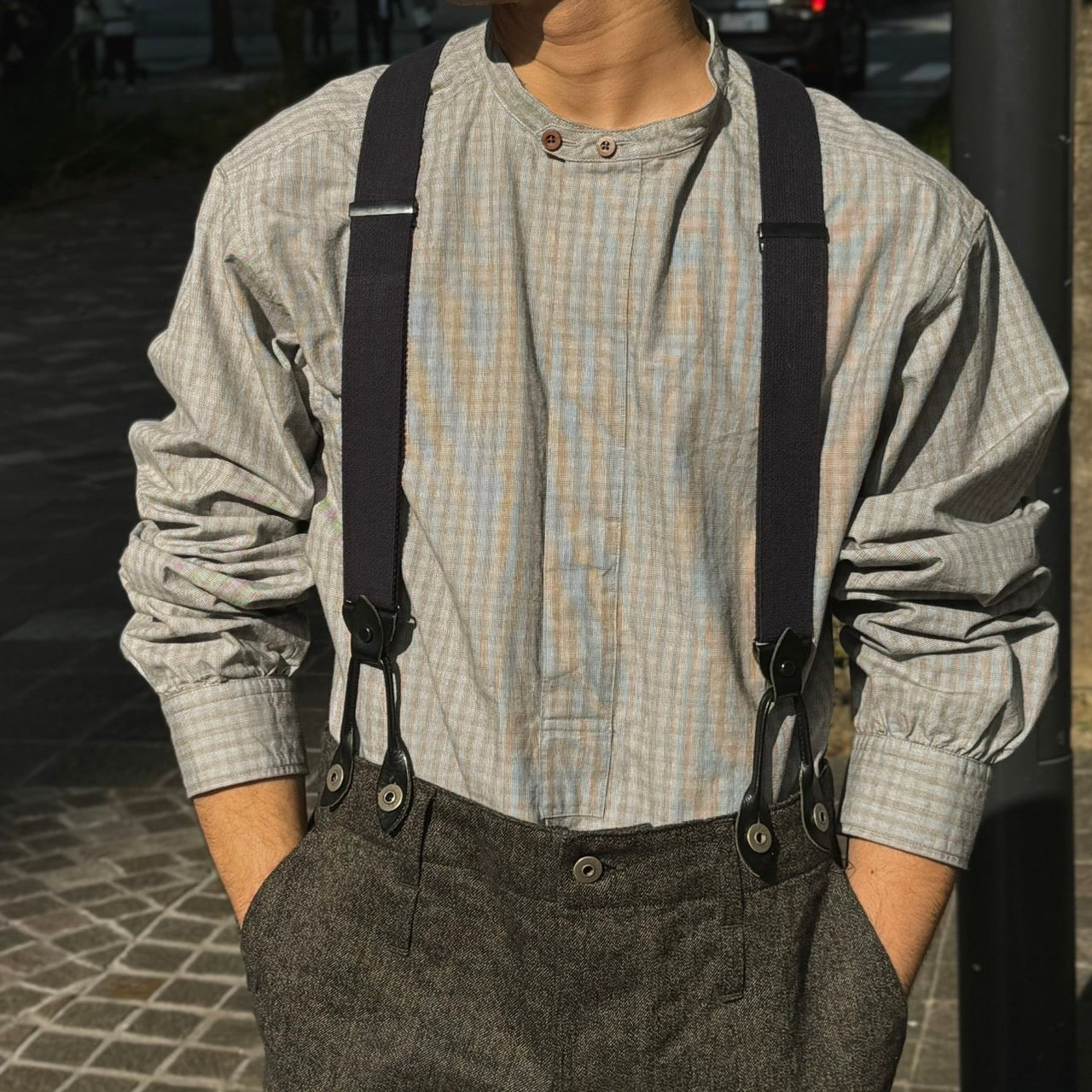 [OX’ed Silver] FARMER P/O SHIRT - CHECK IMG_5745.jpg?v=1731395321