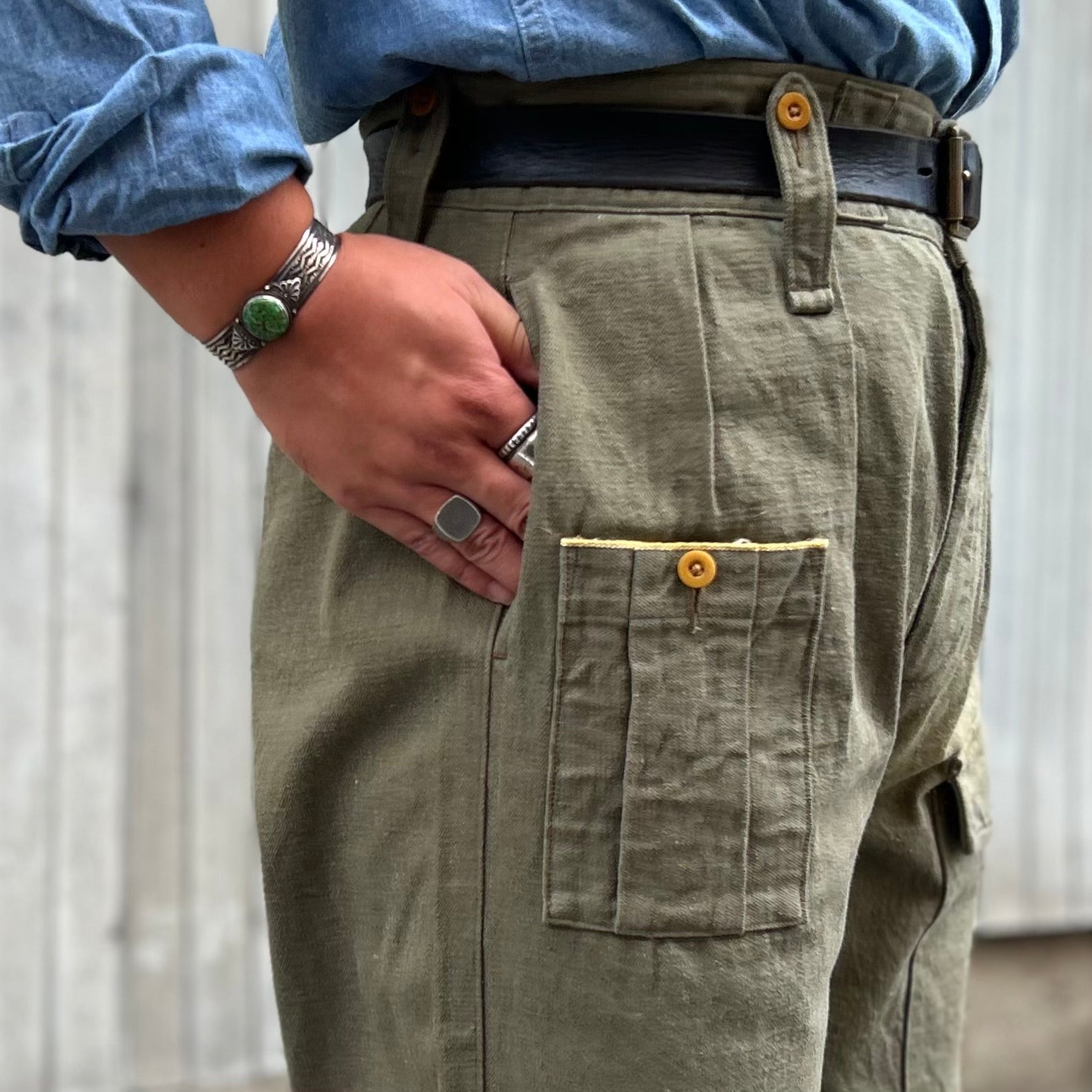 ナイジェルケーボンらしいデニムパンツ》BRITISH ARMY PANT