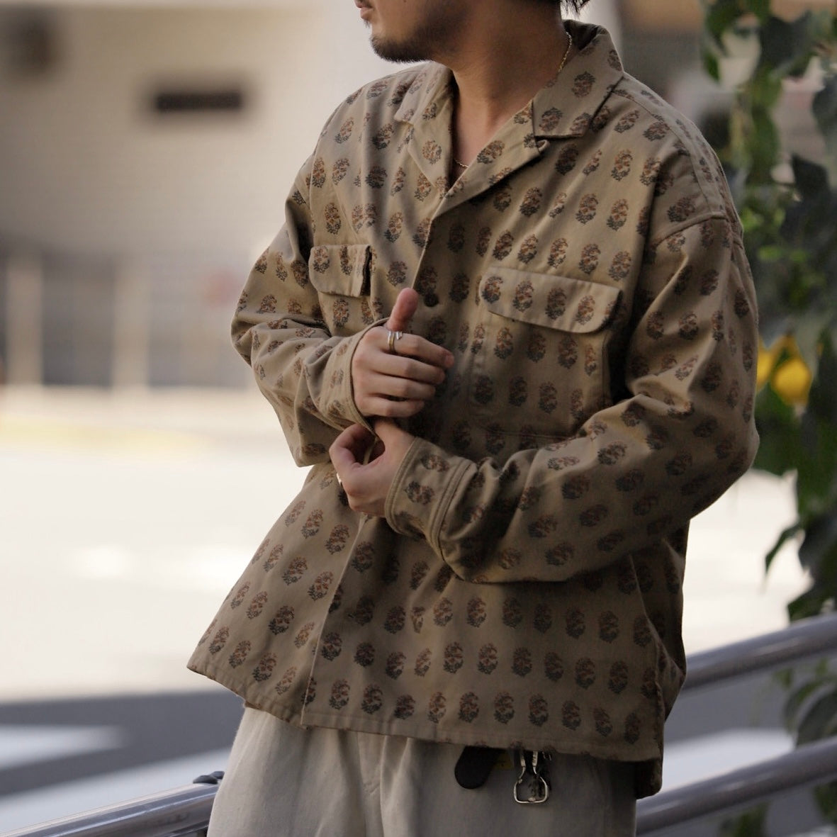 【aw24】ナイジェルケーボン OPEN COLLAR SH ロクタパターン50 New Arrival》OPEN COLLAR SHIRT ‐ ROKUTA PATTERN – ナイジェル