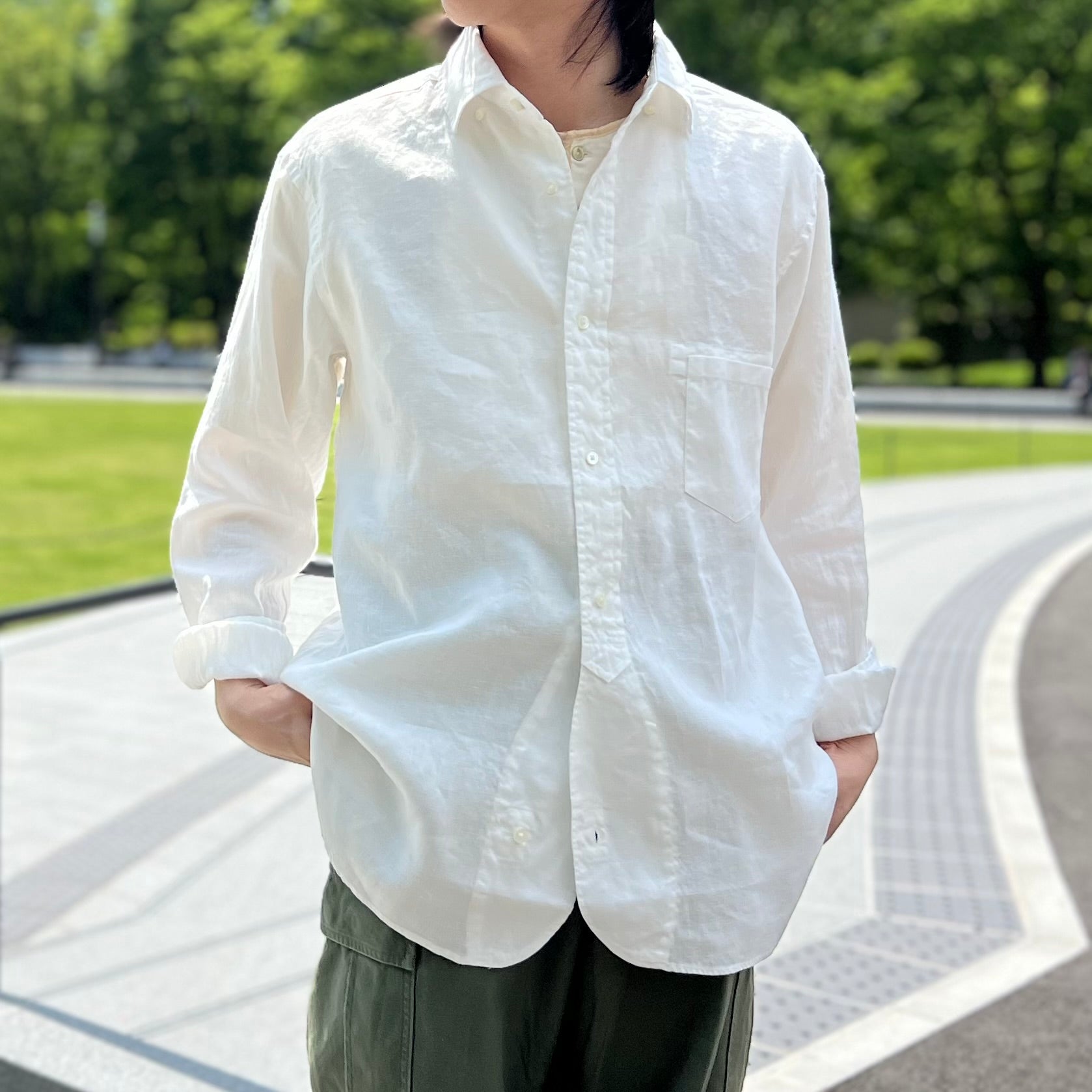 快適な着心地》BRITISH OFFCERS SHIRT - TYPE2 HEMP – ナイジェル