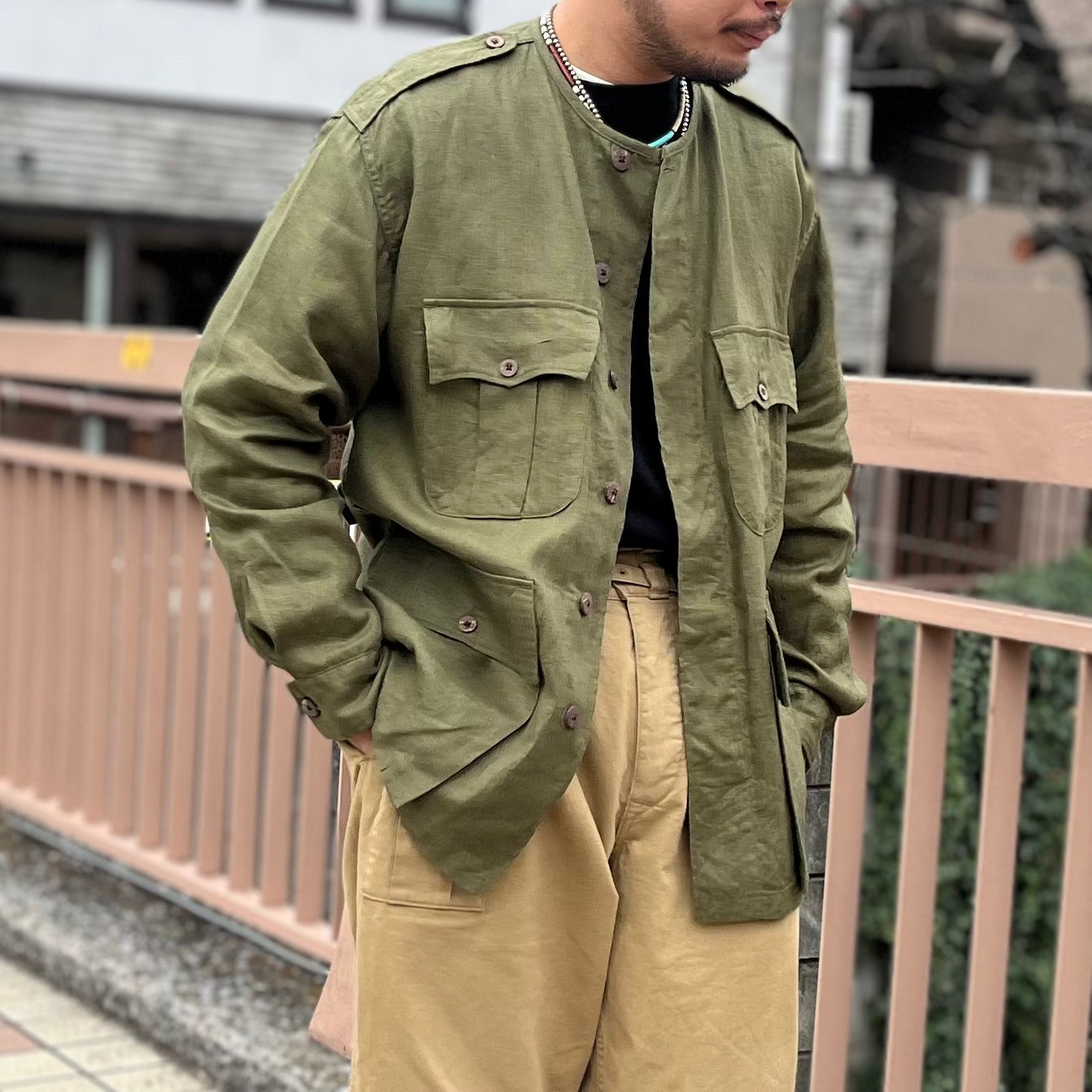 熱帯仕様のMILITARY WEAR》FIELD JACKET - LINEN BASKET – ナイジェル