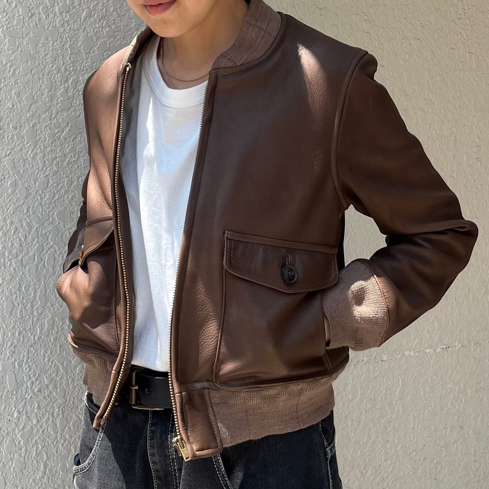 更に値下げCarlos Naranjoカルロスナランホ レザー（羊）ジャケット ラストチャンス》AVIATION JACKET – ナイジェル・ケーボン
