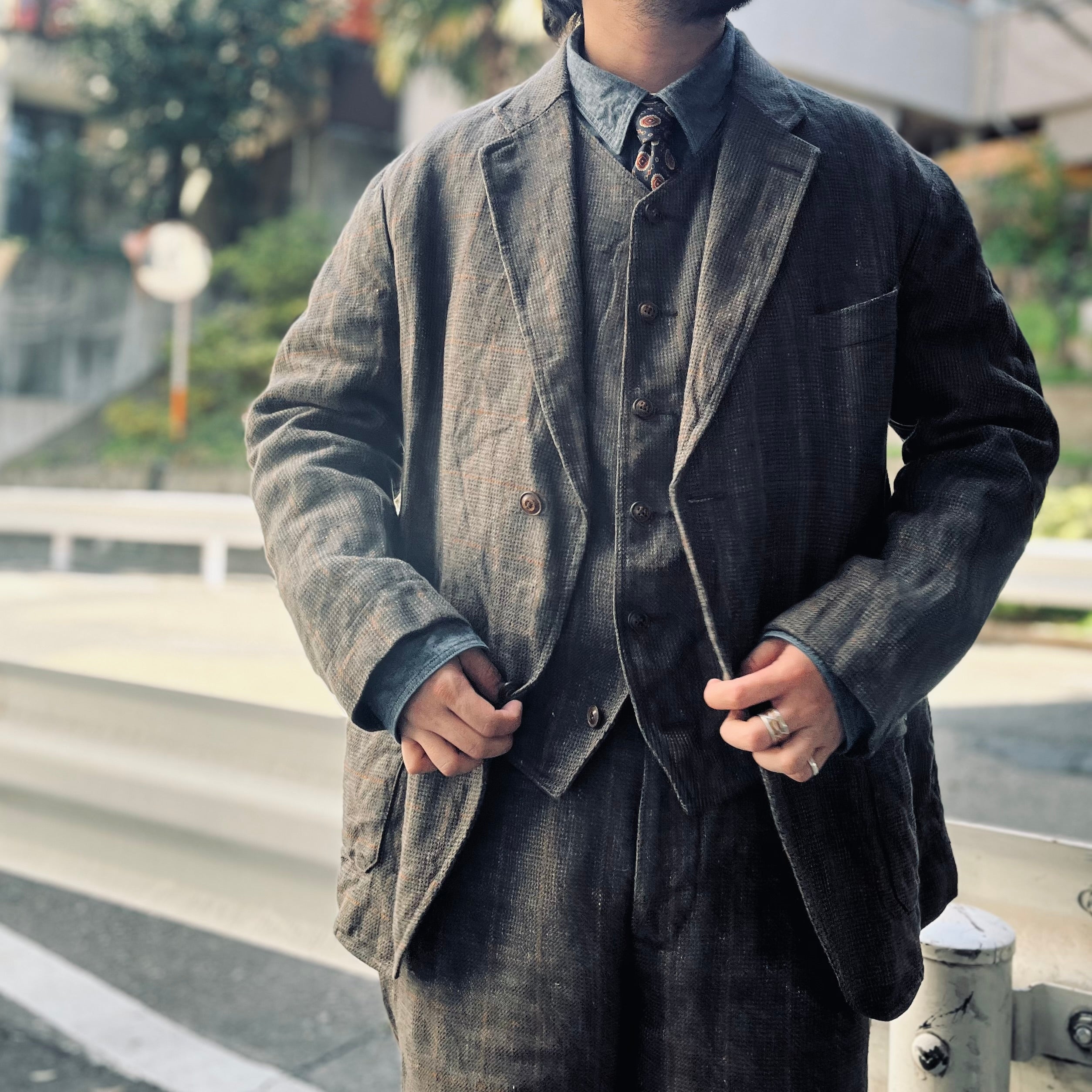 SS24 OX'ed Silver》COBBLER ‐ HEMP CHECK Series - – ナイジェル・ケーボン オンラインストア/Nigel  Cabourn ONLINE STORE