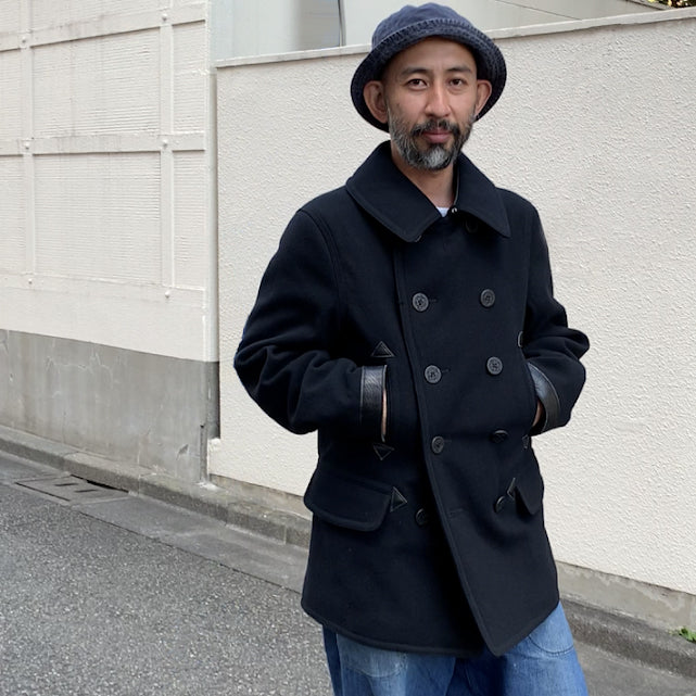 オンラインストア】40'S NAVY P-COAT -BLACK – ナイジェル・ケーボン 