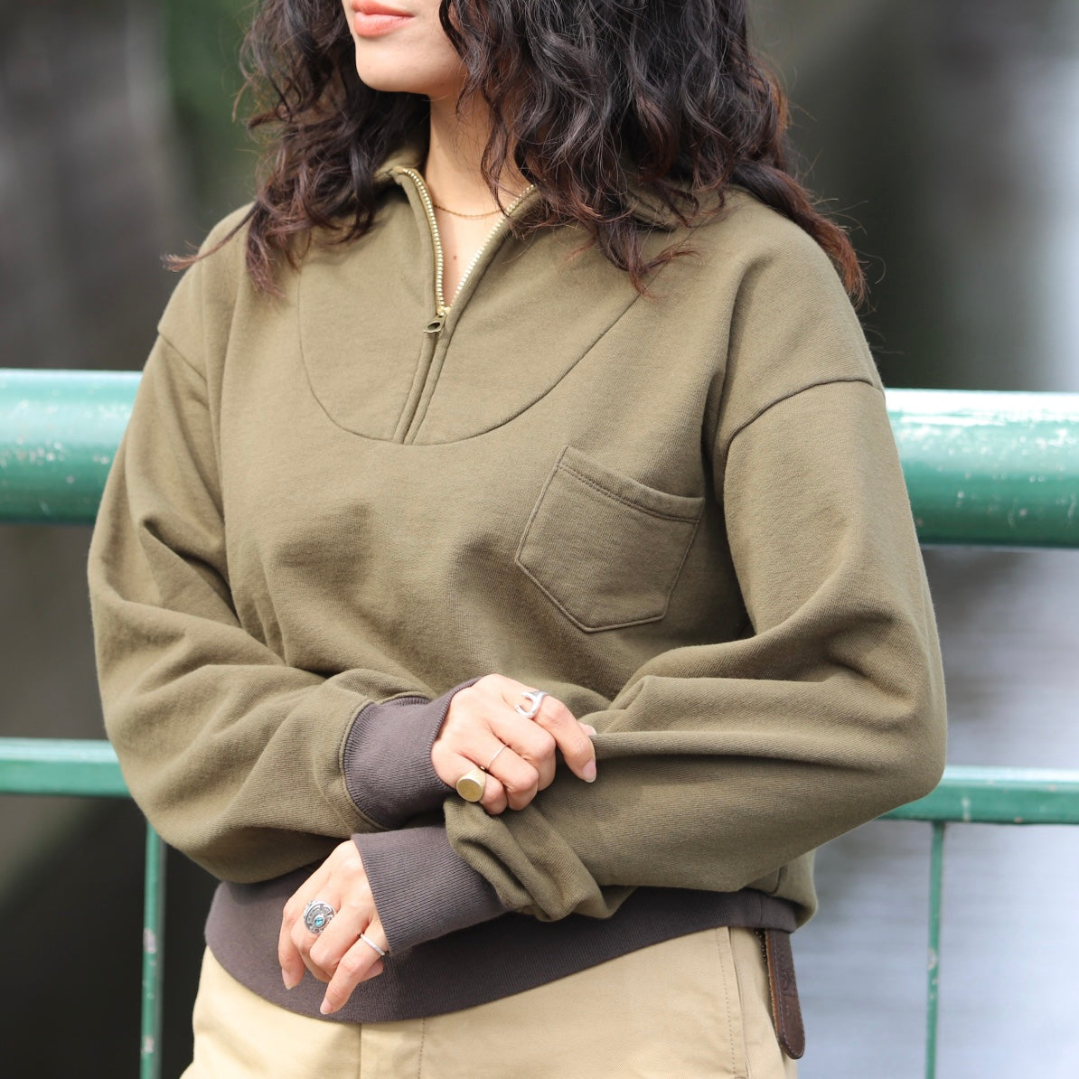 ユニセックスなスウェット》ZIP UP SWEAT - TWO TONE – ナイジェル