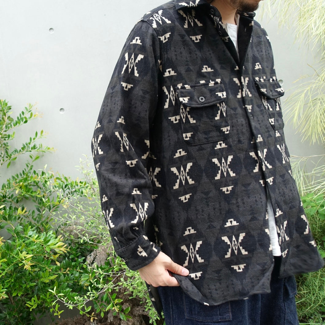 一枚でも様になる 》GRANDPA SHIRT -NATIVE PRINT – ナイジェル