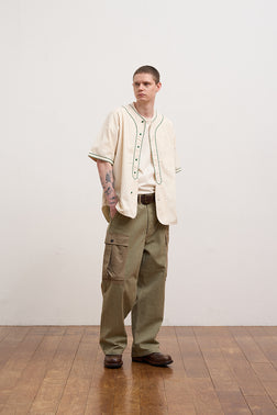 【ナイジェル・ケーボン】MAN / ベースボールシャツ ショートスリーブ - コットンツイル / BASEBALL SHIRT S/S - COTTON TWILL