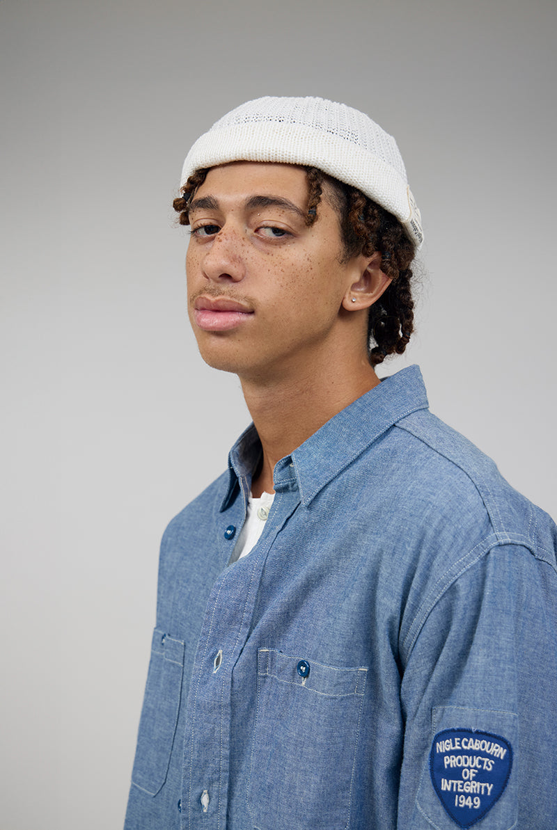 【ナイジェル・ケーボン】MAN / USネイビーシャツ - ダンガリー / US NAVY SHIRT - DUNGAREE