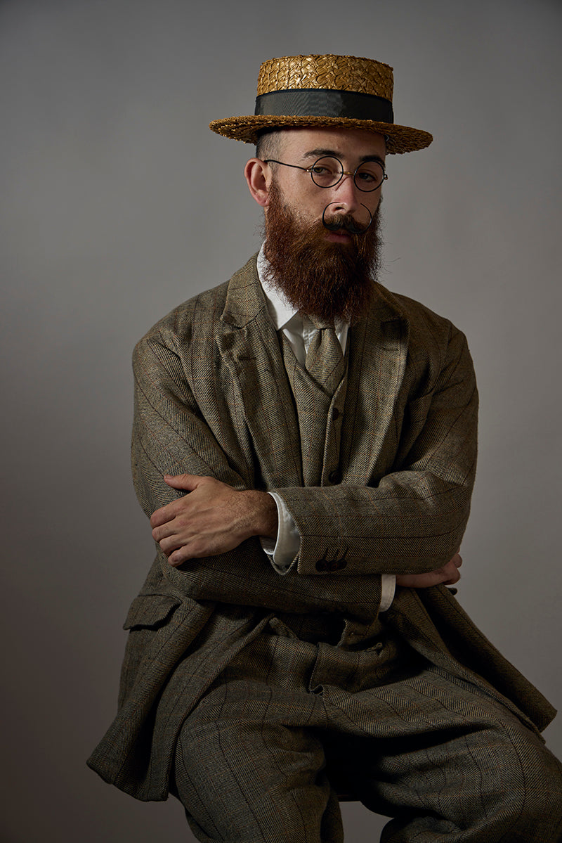 【ナイジェル・ケーボン】MAN / エンジニアダブルブレストジャケット - ヘンプリネンチェック / ENGINEER DB JACKET - HEMP LINEN CHECK