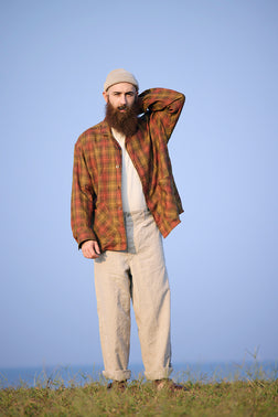 【ナイジェル・ケーボン】UNISEX / フレンチチョアジャケット - ヘンプチェック / FRENCH CHORE JACKET - HEMP CHECK