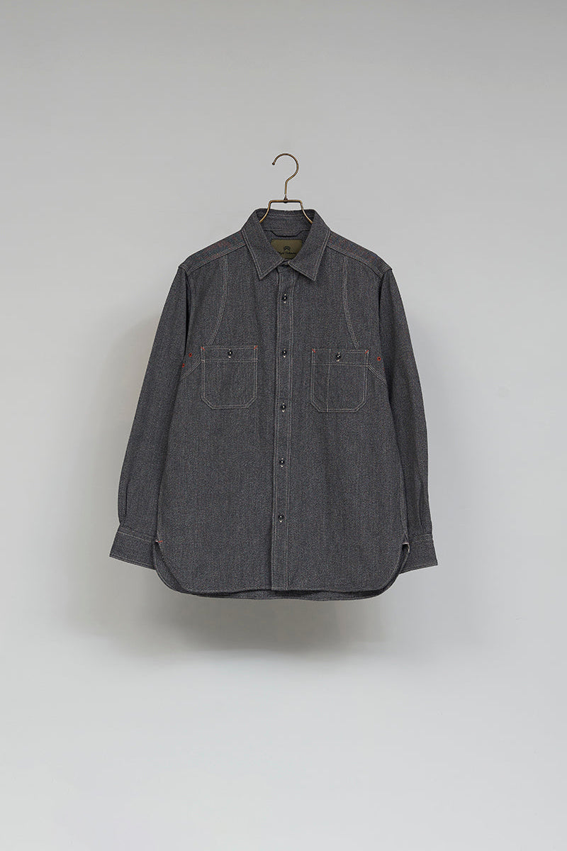 【ナイジェル・ケーボン】MAN / ニューメディカルシャツ - ソルト&ペッパー / NEW MEDICAL SHIRT SALT&PEPPER
