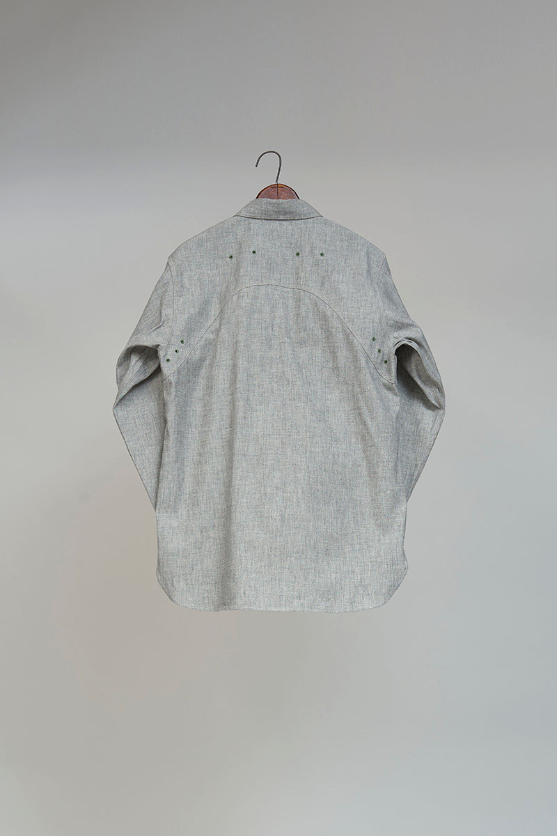 【ナイジェル・ケーボン】MAN / ニューメディカルシャツ - ソルト&ペッパー / NEW MEDICAL SHIRT SALT&PEPPER