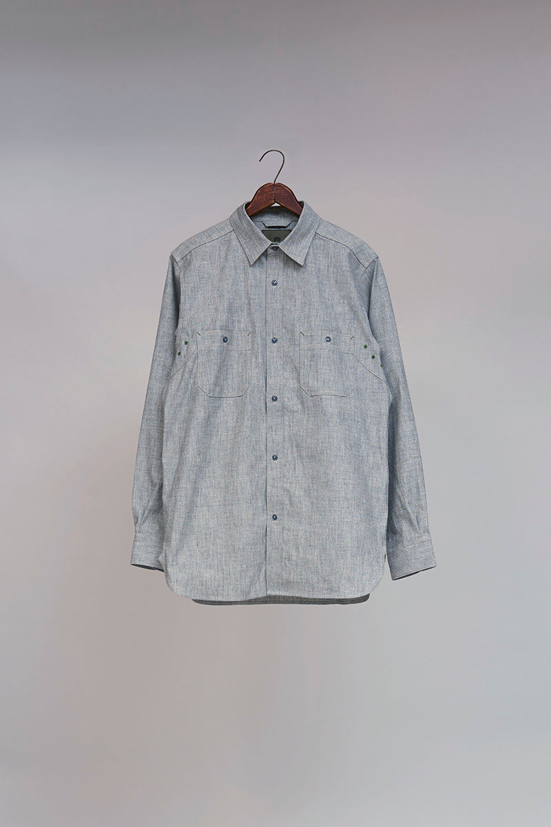 【ナイジェル・ケーボン】MAN / ニューメディカルシャツ - ソルト&ペッパー / NEW MEDICAL SHIRT SALT&PEPPER