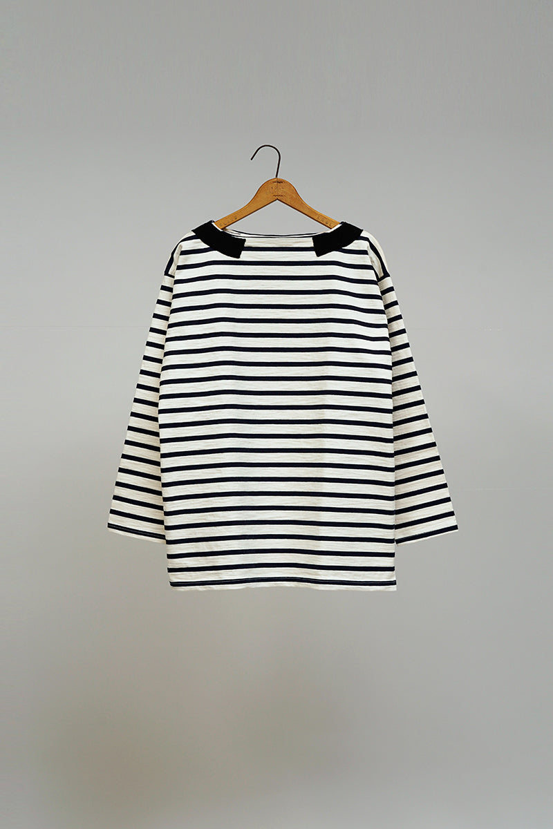 【ナイジェル・ケーボン】UNISEX / ブリティッシュアーミー 14.1オンス スラブボーダーシャツ / BRITISH ARMY 14.1oz SLUB BORDER SHIRT