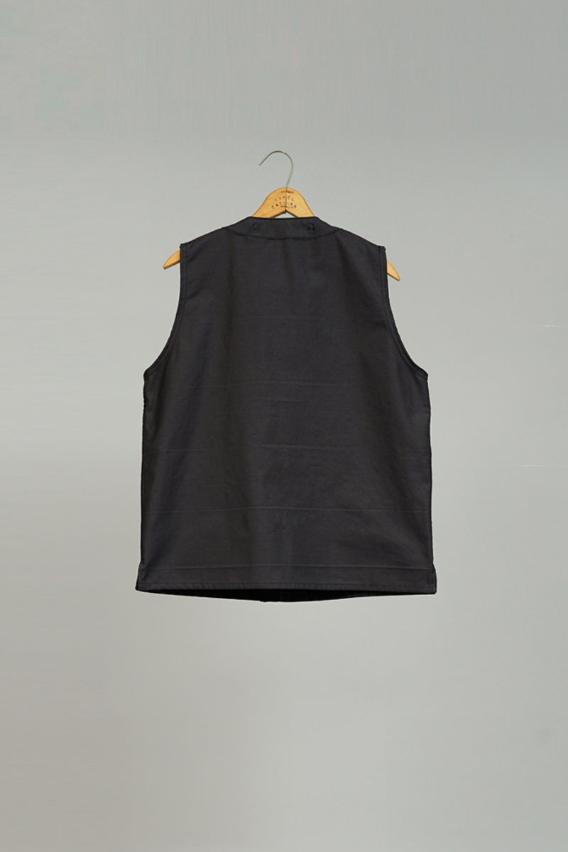 【ナイジェル・ケーボン】MAN / ファーマーベスト - ストライプダブルクロス / FARMER VEST - STRIPE DOUBLE CLOTH