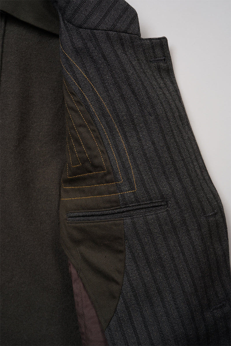 【ナイジェル・ケーボン】MAN / ファーマージャケット - ストライプダブルクロス / FARMER JACKET - STRIPE DOUBLE CLOTH