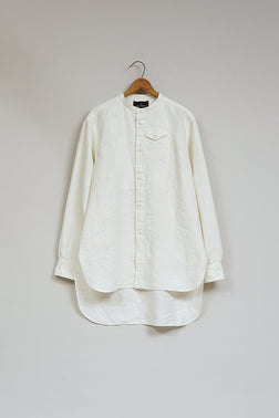 【ナイジェル・ケーボン】MAN / サドラーシャツ - ハイデンシティリネン ニドム / SADDLER SHIRT  - HIGHDENSITY LINEN NIDOM