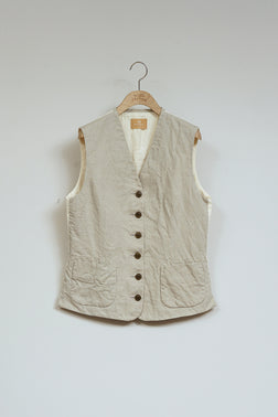 【ナイジェル・ケーボン】WOMAN / ラーギッシュベスト - ヘンプツイル / LARGISH VEST - HEMP TWILL