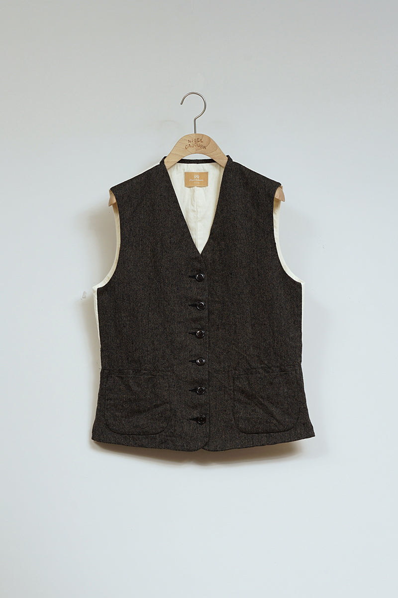 【ナイジェル・ケーボン】WOMAN / ラーギッシュベスト - ヘンプツイル / LARGISH VEST - HEMP TWILL