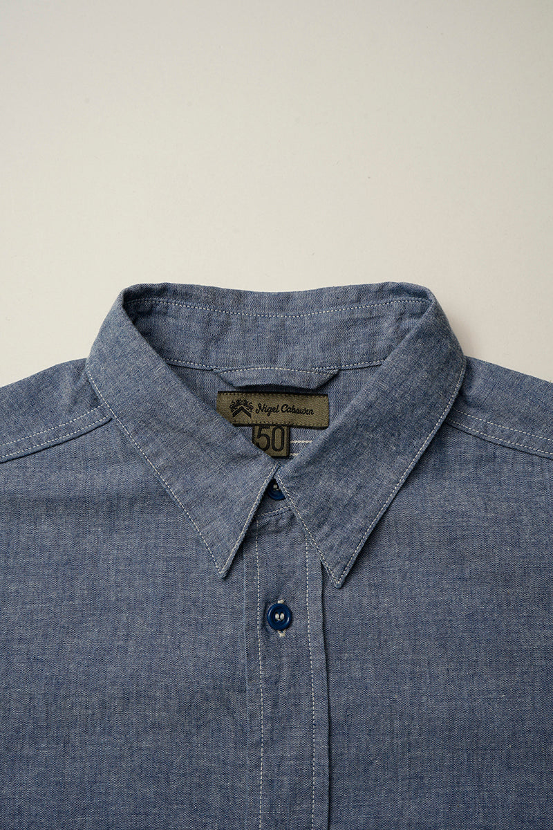 【ナイジェル・ケーボン】MAN / USネイビーシャツ - ダンガリー / US NAVY SHIRT - DUNGAREE