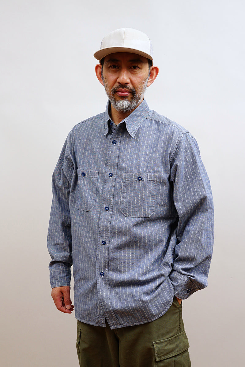 【ナイジェル・ケーボン】MAN / USネイビーシャツ - ウォバッシュダンガリー / US NAVY SHIRT - WABASH DUNGAREE