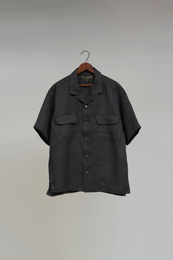 【ナイジェル・ケーボン】MAN / オープンカラーシャツ - リネンツイル / OPEN COLLAR SHIRT - LINEN TWILL