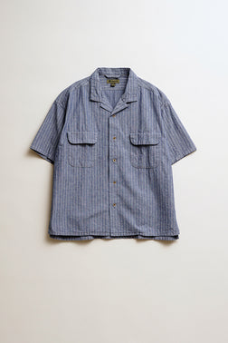 【ナイジェル・ケーボン】MAN / オープンカラーシャツ - ウォバッシュダンガリー / OPEN COLLAR SHIRT - WABASH DUNGAREE