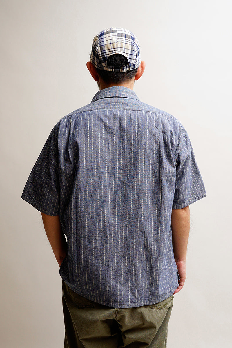 【ナイジェル・ケーボン】MAN / オープンカラーシャツ - ウォバッシュダンガリー / OPEN COLLAR SHIRT - WABASH DUNGAREE
