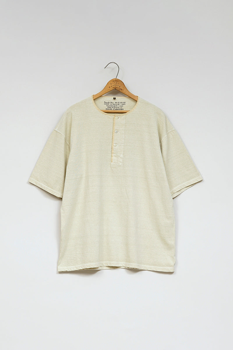 オンラインストア限定【ナイジェル・ケーボン】MAN / 50s ヘンリーネックシャツ - ピグメント / 50s HENLEY NECK SHIRT - PIGMENT