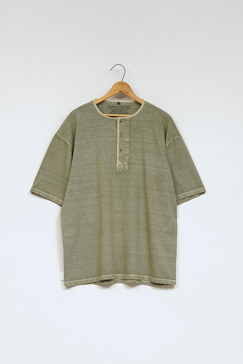 オンラインストア限定【ナイジェル・ケーボン】MAN / 50s ヘンリーネックシャツ - ピグメント / 50s HENLEY NECK SHIRT - PIGMENT