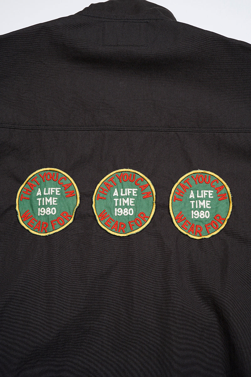 【ナイジェル・ケーボン】MAN / キャップスリーブワッペンジャケット - コットンナイロンピンオックス / CAPSLEEVE WAPPEN JACKET - COTTON NYLON PIN OX