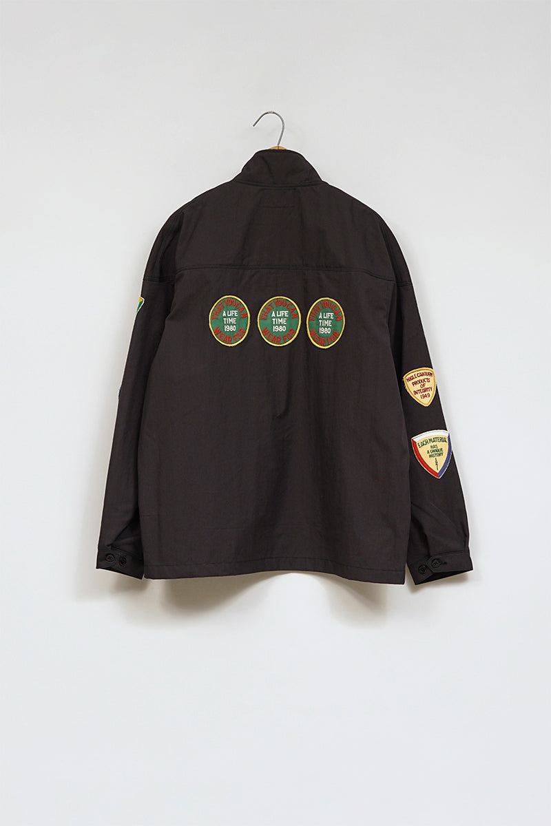 【ナイジェル・ケーボン】MAN / キャップスリーブワッペンジャケット - コットンナイロンピンオックス / CAPSLEEVE WAPPEN JACKET - COTTON NYLON PIN OX