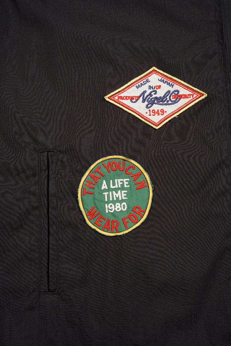 【ナイジェル・ケーボン】MAN / キャップスリーブワッペンジャケット - コットンナイロンピンオックス / CAPSLEEVE WAPPEN JACKET - COTTON NYLON PIN OX